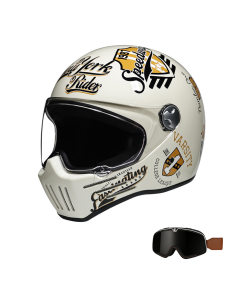 Retro integral motorcykelhjälmset för cruiser- och café racer-körning